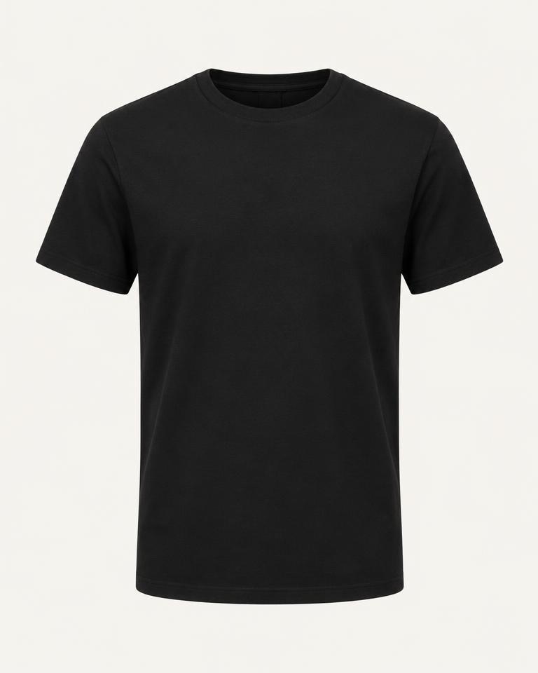 Black Regular Fit T-Shirt in Black