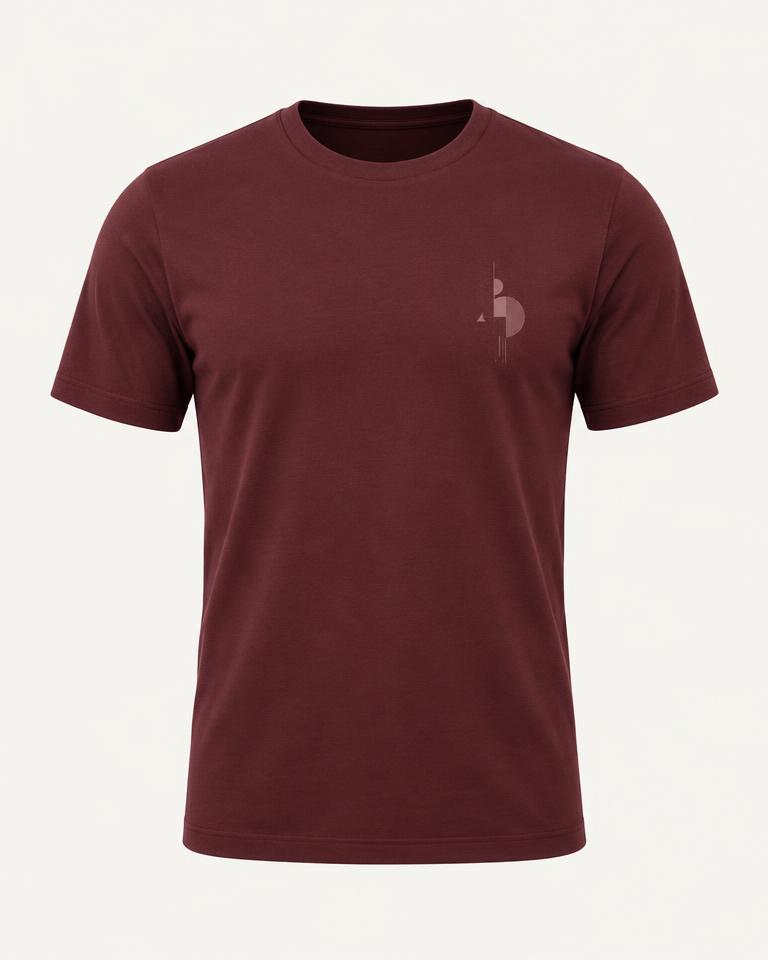 Maroon Printed T-Shirt in Maroon