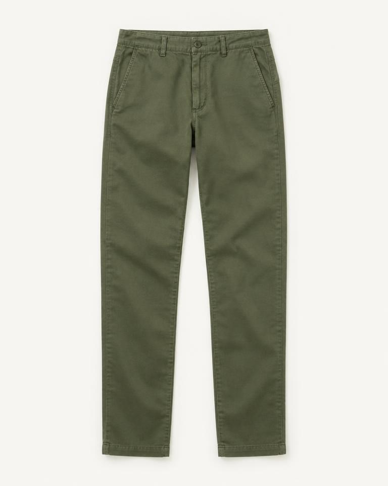 Olive Casual Trousers in Olive Green