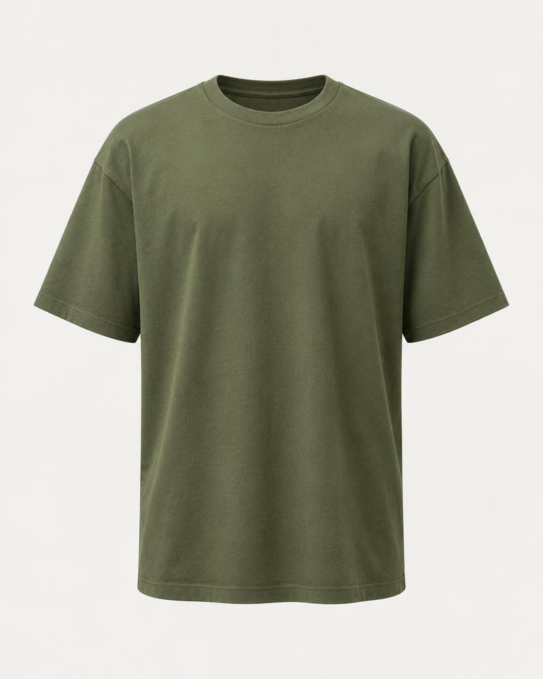 Olive Green Casual T-Shirt in Olive Green